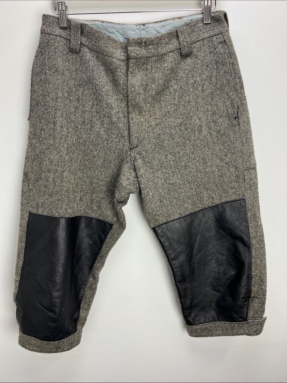 Vintage Woolrich Knickers Pants Wool Leather Breeches Riding Hunting Medium